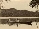 Two men in a canoe