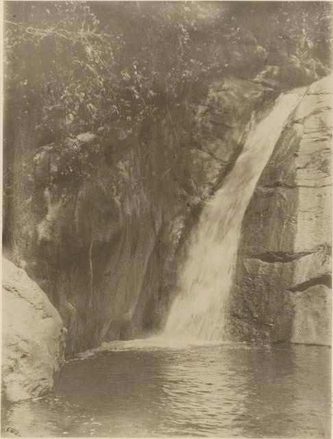 Waterfall and pool