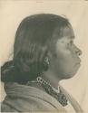 Facial profile portrait of a Tarascan woman