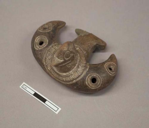 Pottery whistle in form of bird