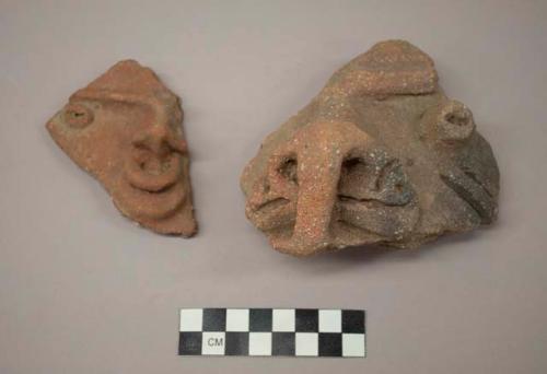 2 fragments of pottery vessel