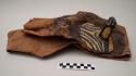 Painted pitch mask on bark cloth head dress (snake mask)