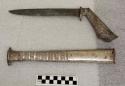 Sword with silver ? handle and silver ? sheath