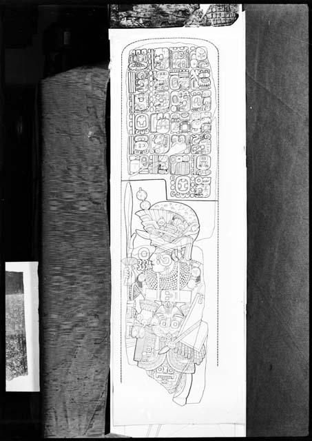 Stela 16 from Dos Pilas , drawing