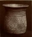 Pottery vase with incised decoration