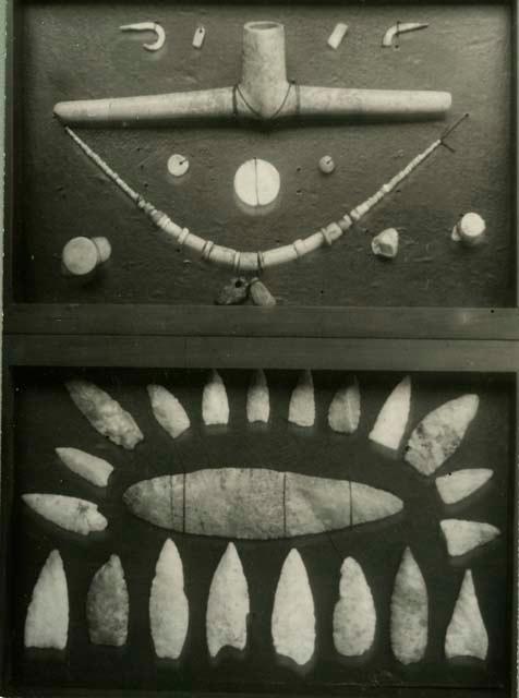 Diaguita pipe, beads and arrowheads