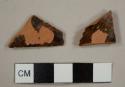 Brown lead-glazed red earthenware sherds