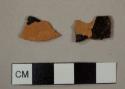 Black lead-glazed red earthenware sherds