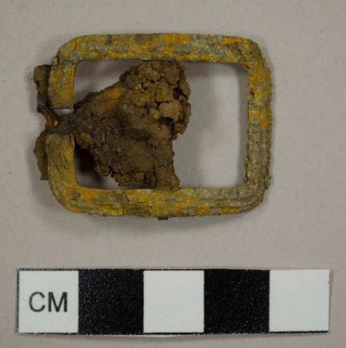 Buckle, shoe, iron; undecorated