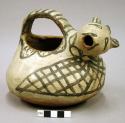 Pottery vessel, animal form.