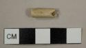 Kaolin/White ball clay pipe stem fragment; 7/64 in bore diameter