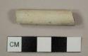 Kaolin/White ball clay pipe stem fragment; 5/64 in bore diameter