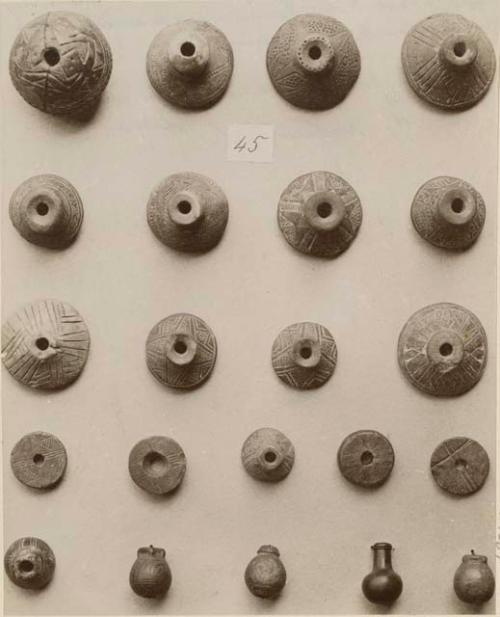 Spindle whorls of stone and terra cotta