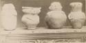 Four effigy jars