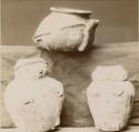 Three effigy jars