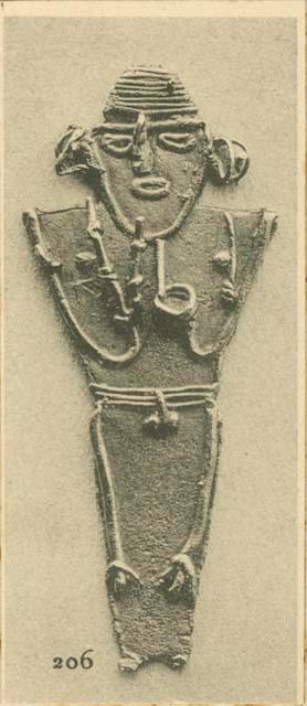 Anthropomorphic fetish of gold human figure