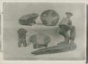 Collection of pottery bowls and figures