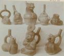 Photograph of Moche and stirrup spout vessels