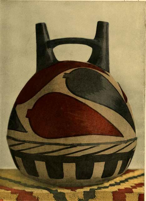Ceramic double spout vase