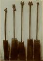 Collection of carved wood implements