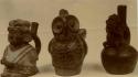 Collection of effigy pottery vessels