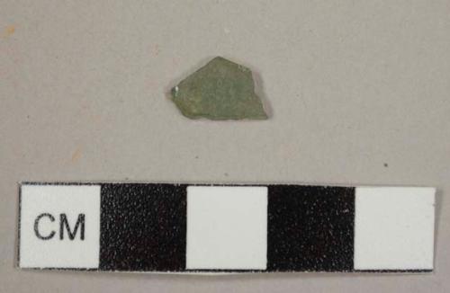 Green flat glass fragment