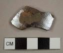Lead-glazed red earthenware sherd with black glaze on both sides