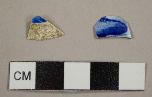 Blue transferprinted pearlware sherds