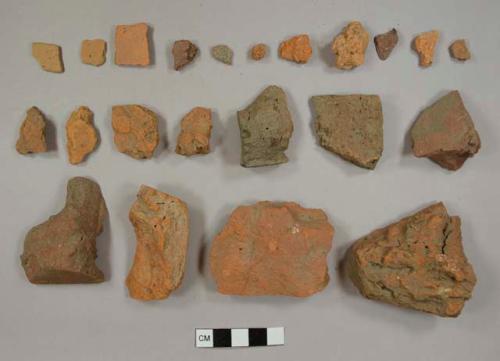Brick fragments, including some handmade fragments
