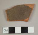 Brown lead-glazed red earthenware sherd