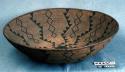 Medium-sized basket tray, coiled. Made of bear grass and devil's claw.