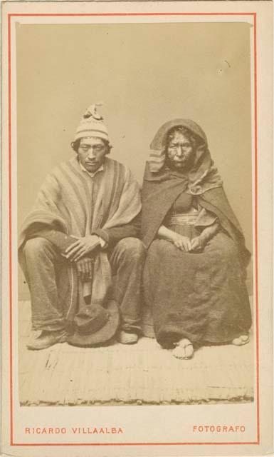 Man and woman sitting