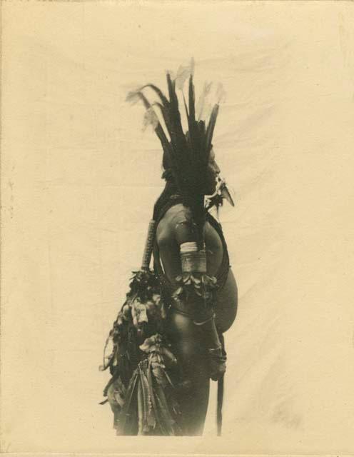 Chief "Kiwinik" in full dress, profile