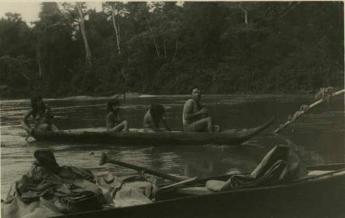 Canoeing on a river