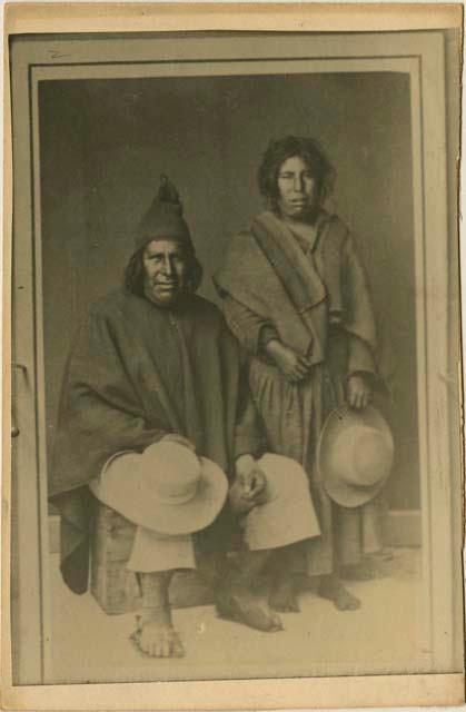 Studio portrait of man and woman