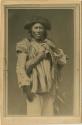 Studio portrait of man with rope