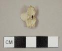 Kaolin/White ball clay fragment of pipe elbow and stump, 5/64 inch bore hole