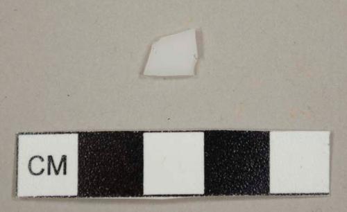 Opague white flat glass fragment