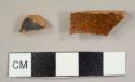 Black and colorless lead-glazed red earthenware sherds