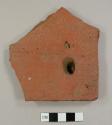 Brick roof tile with nail hole