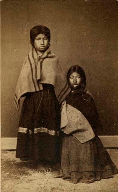 Studio portrait of two girls