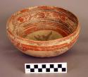 Earthen bowl, painted