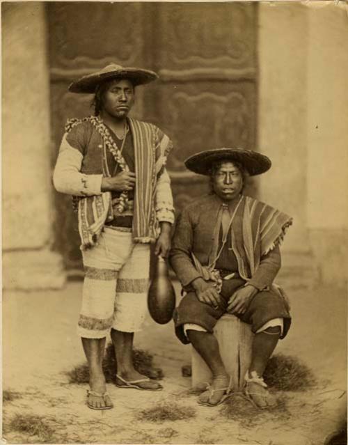 Studio portrait of two men