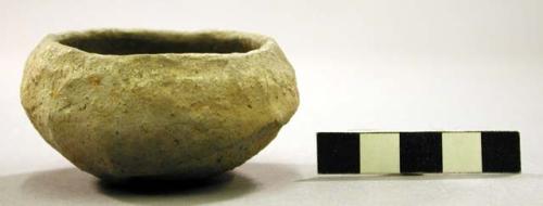 Miniature plain pottery bowl