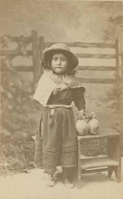 Studio portrait of child