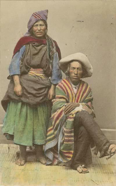 Studio portrait of woman and man