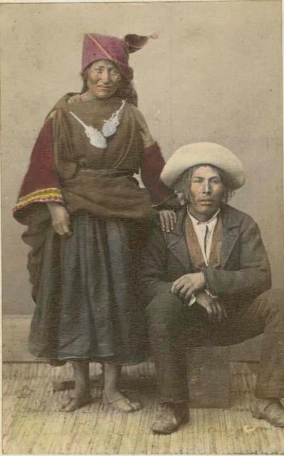 Studio portrait of woman and man