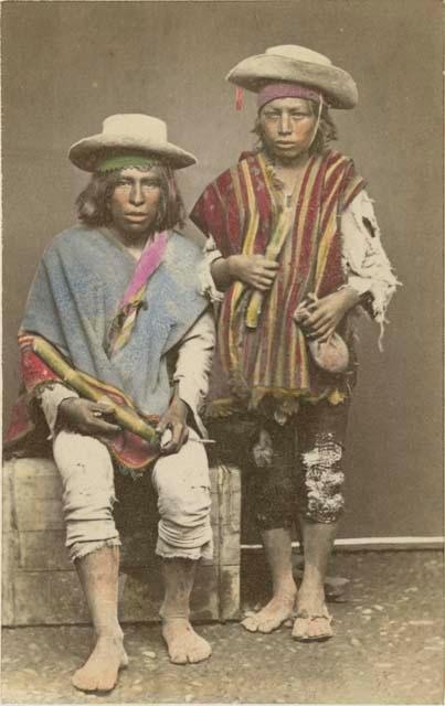 Studio portrait of two boys