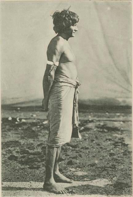 Man standing in  front of tent