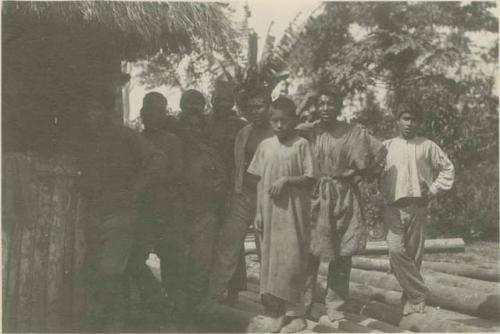 Group in front of a building